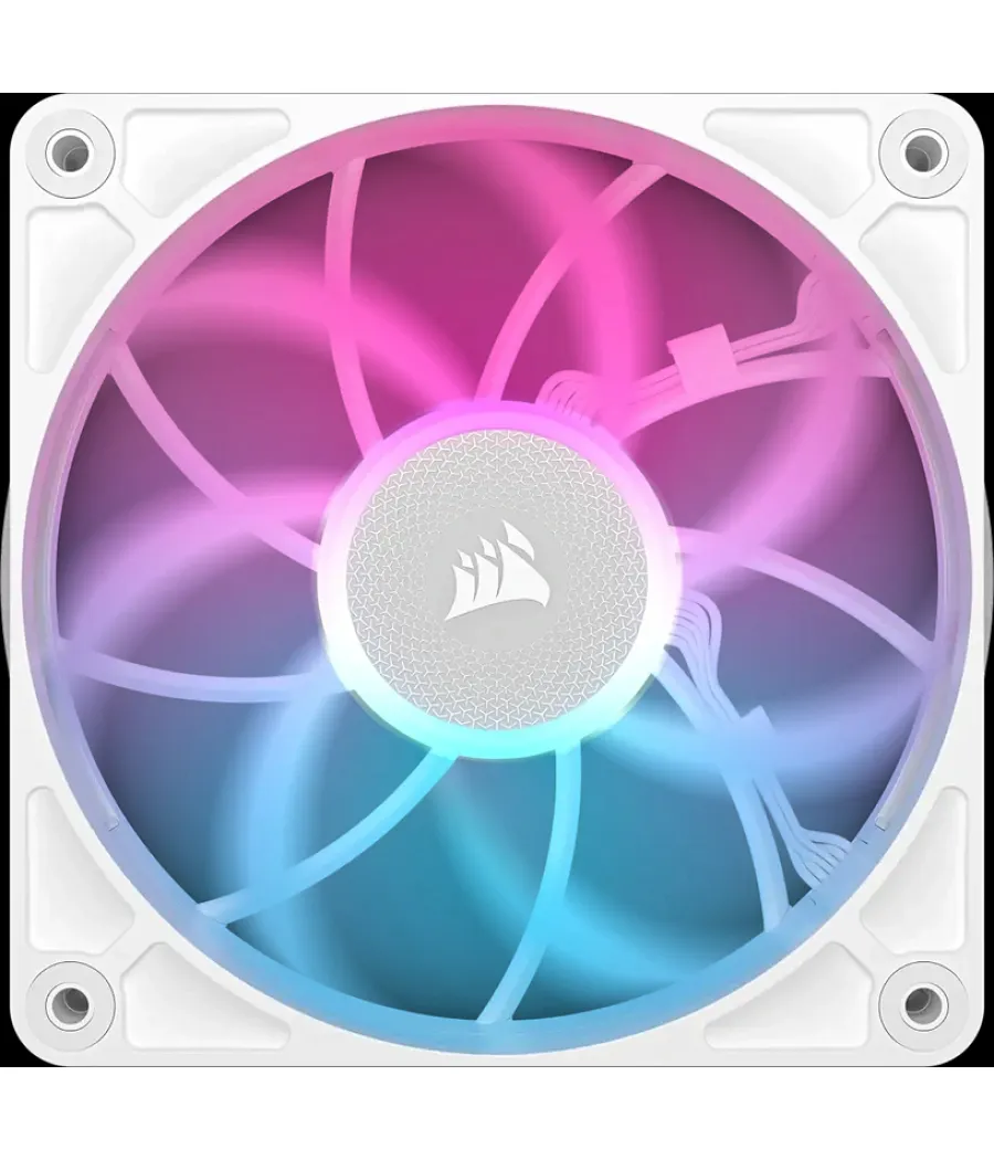 Ventilador caja corsair rx rgb max series, icue link rx120 rgb max white, 120mm rgb fan, single fan co-9051037-ww