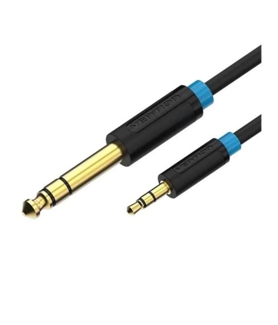 Cable audio estereo jack 6.5/m jack 3.5/m 1.5 m negro vention