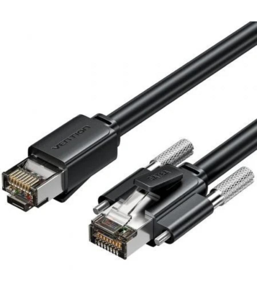 Cable de red latiguillo rj45 cat.6 sftp awg26 1 m negro vention