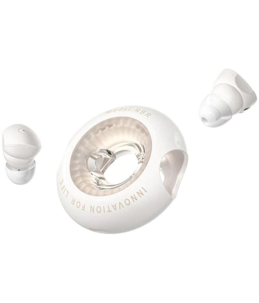 Auriculares bluetooth vention nbrn0 con estuche de carga/ autonomía 6h/ beige