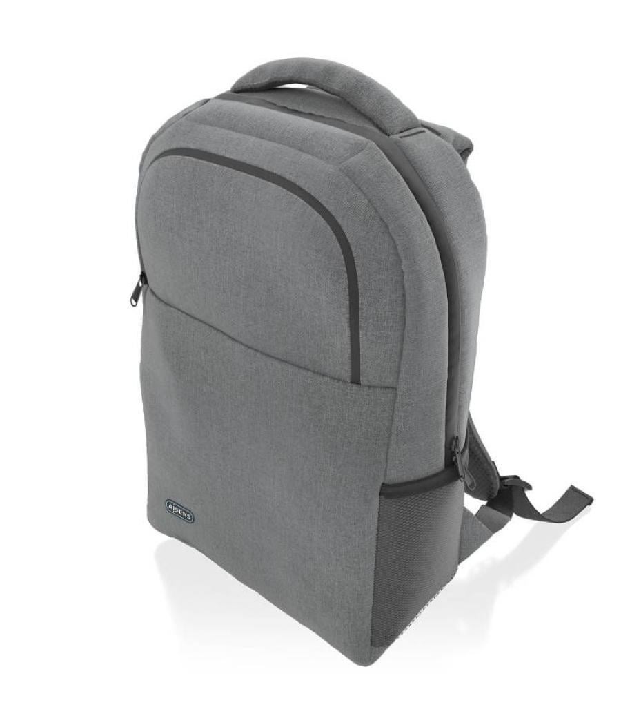 Mochila aisens premium asbg-bp083-gr para portátiles hasta 15.6'/ gris