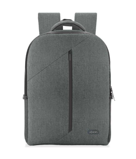 Mochila aisens premium asbg-bp084-gr para portátiles hasta 15.6'/ gris