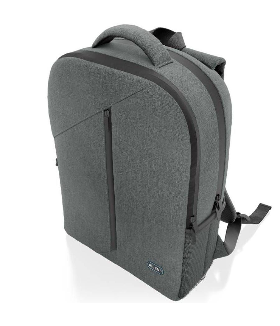 Mochila aisens premium asbg-bp084-gr para portátiles hasta 15.6'/ gris