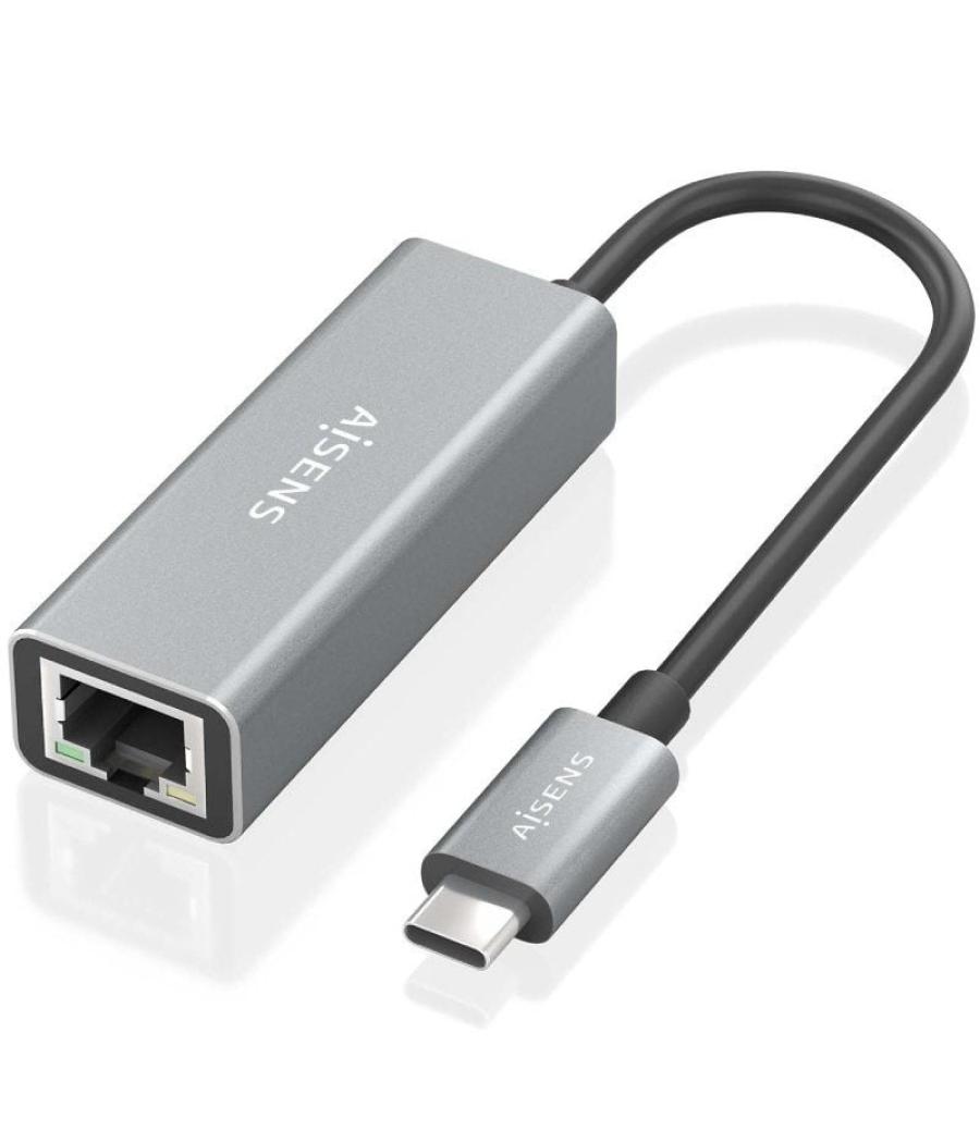 Adaptador usb 3.0 aisens a109-0898/ usb tipo-c macho - rj45 hembra/ 15cm/ gris