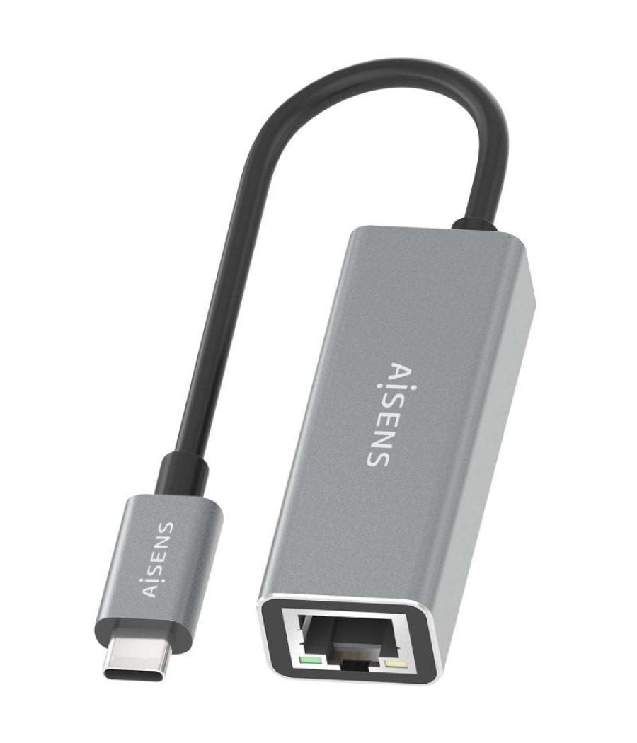 Adaptador usb 3.0 aisens a109-0898/ usb tipo-c macho - rj45 hembra/ 15cm/ gris