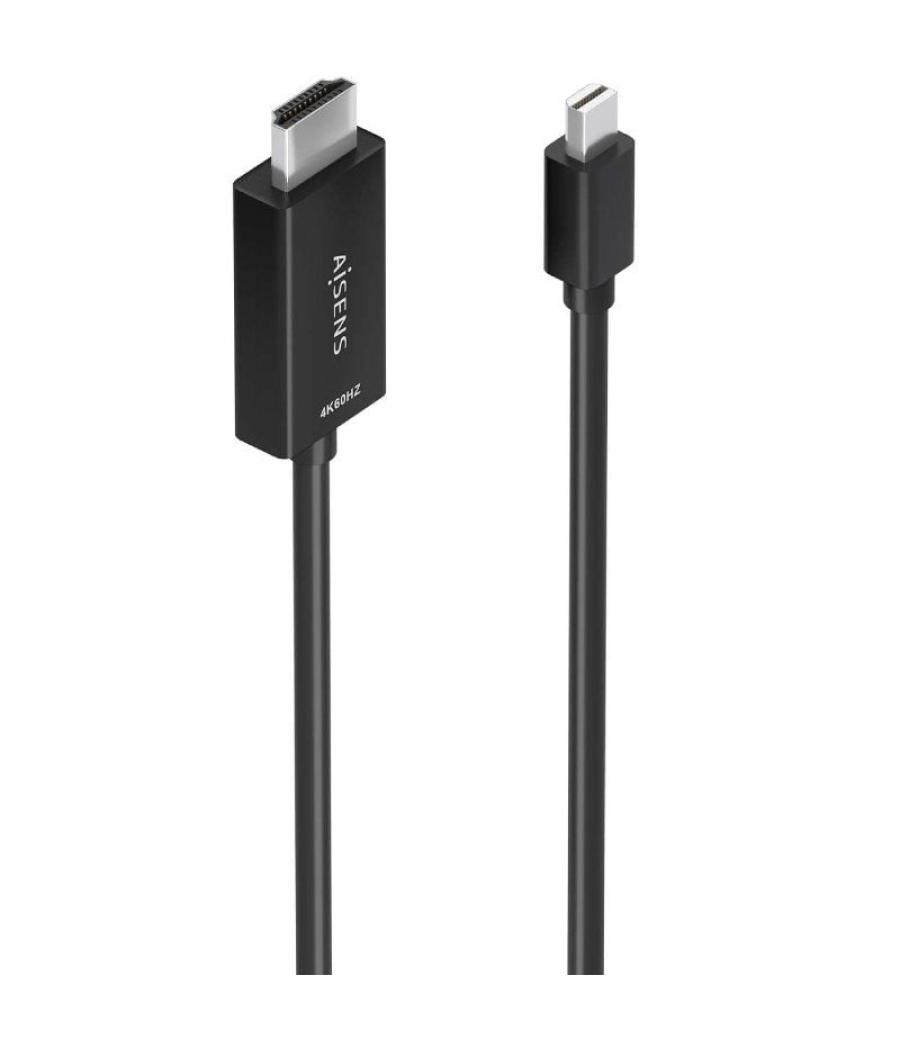 Cable conversor aisens a125-0888/ mini displayport macho - hdmi macho/ 2m/ negro