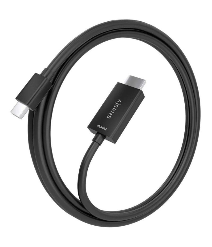 Cable conversor aisens a125-0888/ mini displayport macho - hdmi macho/ 2m/ negro
