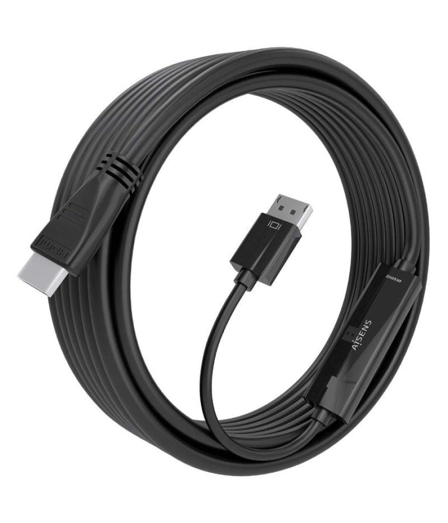 Cable conversor aisens a125-0896/ displayport macho - hdmi macho/ 5m/ negro