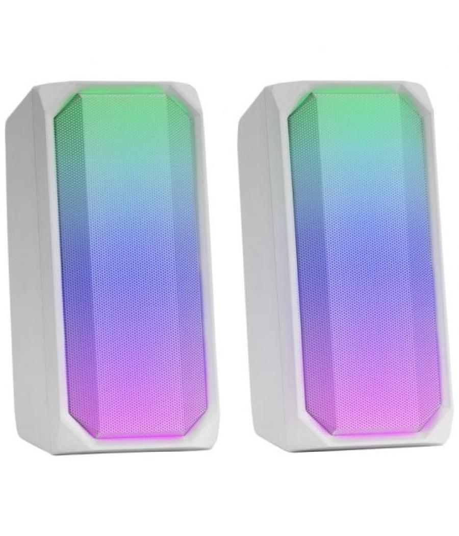 Altavoces mars gaming msrgb bt 15w blanco