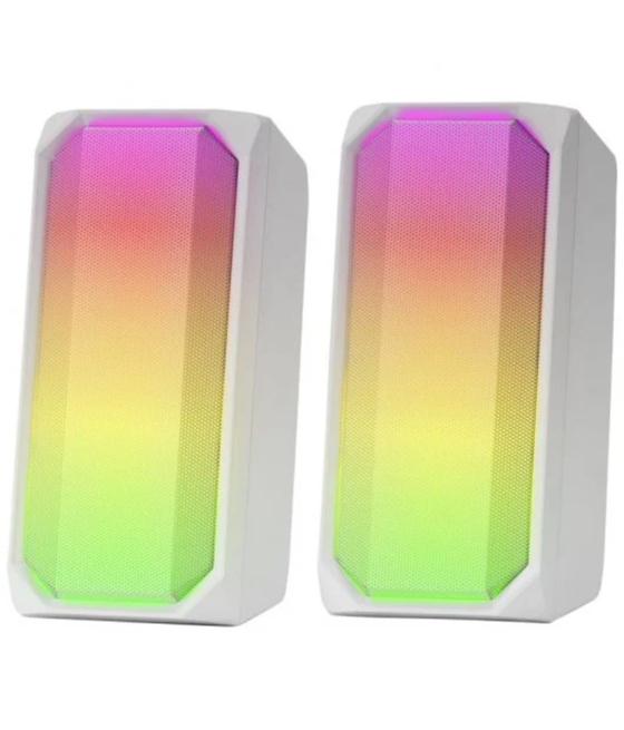 Altavoces mars gaming msrgb bt 15w blanco