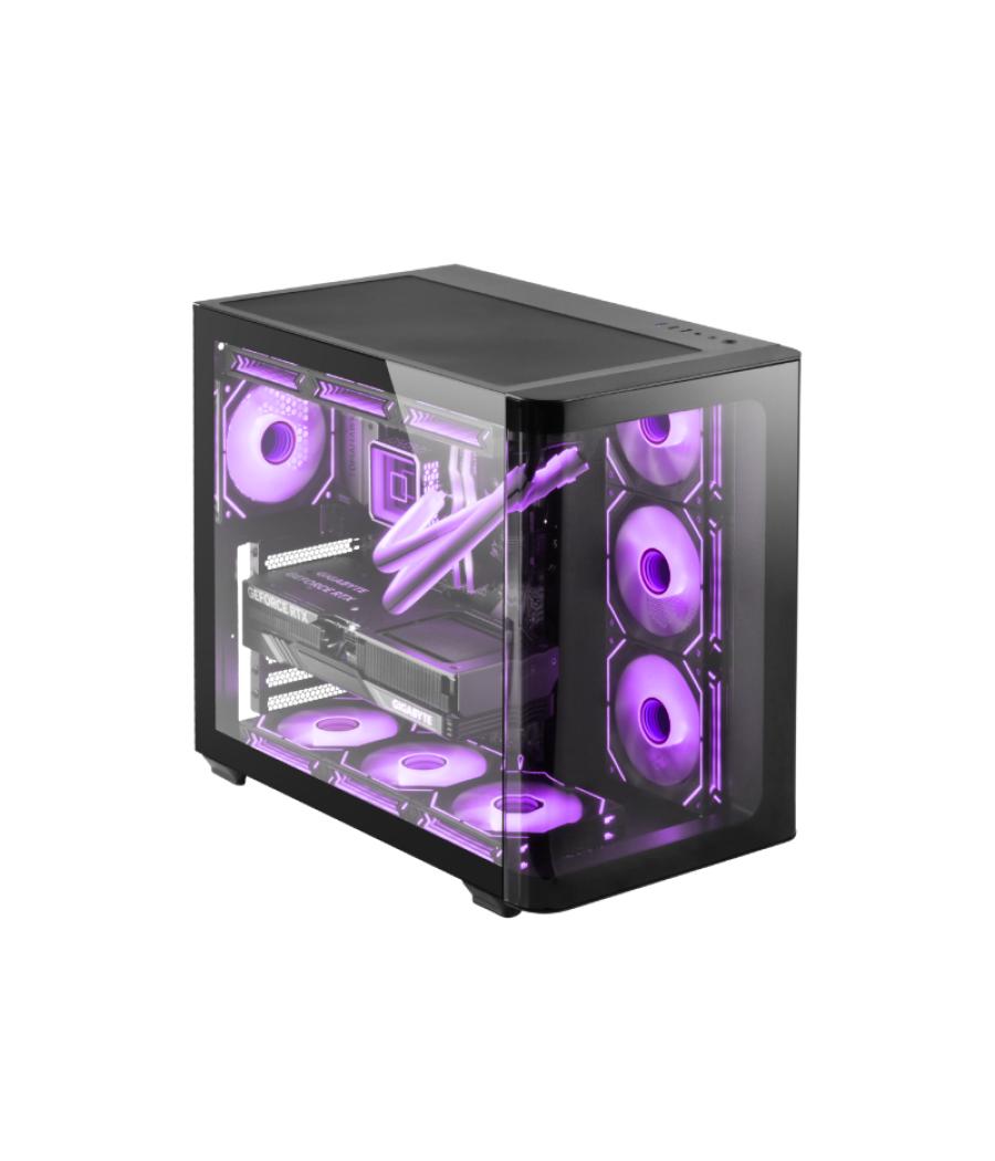 Caja semitorre atx mc-fusion argb negro mars gaming