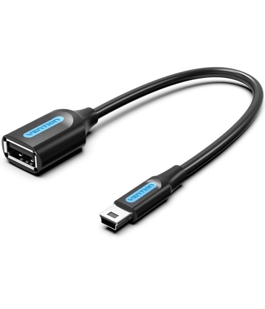 Cable usb 2.0 mini usb/m a usb-a/h 0.15 m negro vention