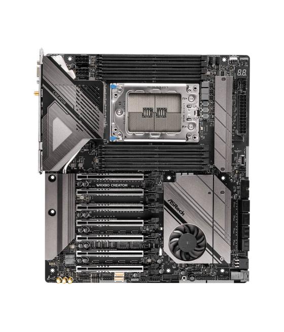 Placa asrock wrx80 creator r2.0,amd,str5,wrx80,8ddr4,2tb,vga+2mdp,8sata3+2m.2,2x 10 gigabitlan+wifi6e+bt,usb3.2,eeb