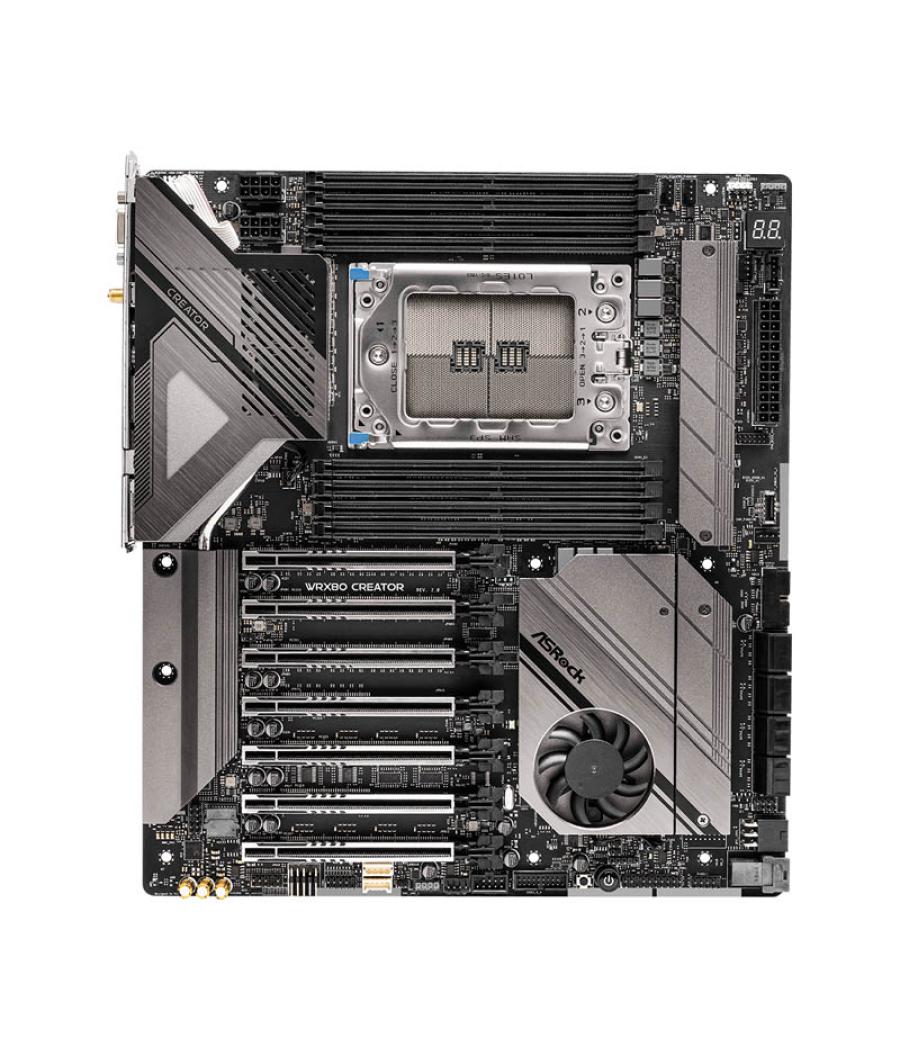 Placa asrock wrx80 creator r2.0,amd,str5,wrx80,8ddr4,2tb,vga+2mdp,8sata3+2m.2,2x 10 gigabitlan+wifi6e+bt,usb3.2,eeb