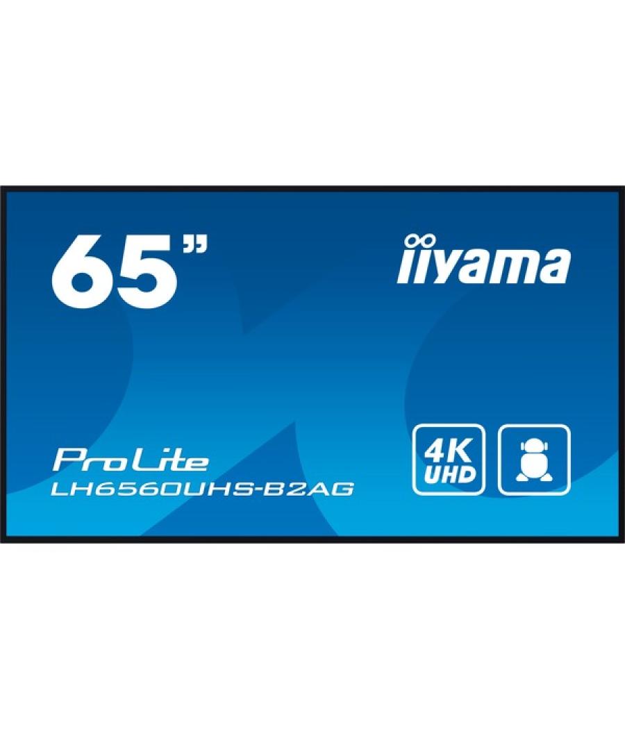 Monitor iiyama 65" 3840x2160, uhd, 500cd/m2, landscape portrait, mm 2x 10w, 3x hdmi, usb 2.0 x2, wifi, lan, media play usb, cont