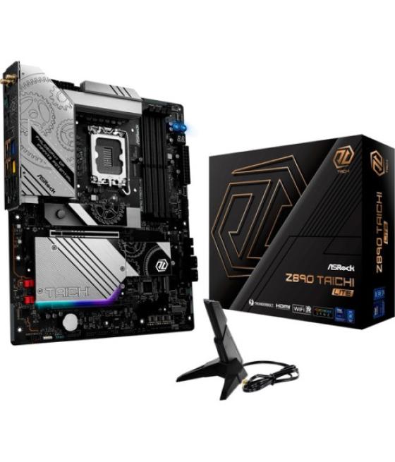 Placa asrock z890 taichi lite,intel,1851,z890,4ddr5,256gb,2hdmi+thunderbolt,4sata3+4m.2,1x5 +1x2.5 gigabitlan,wifi7+bt5.4,13usb3