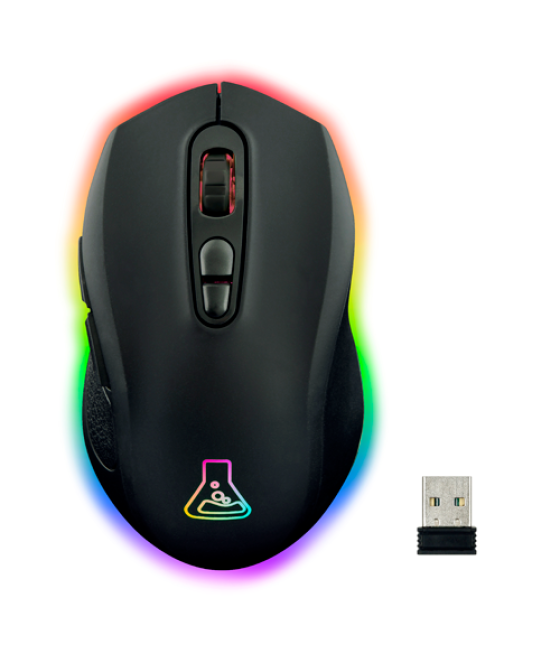The g-lab illuminated rgb gaming mouse wireless recargable 2400 dpi (kult-neon)