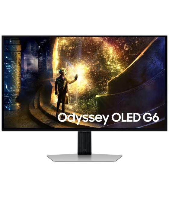 Smart monitor gaming curvo samsung oled odyssey g6 s27dg610su 27'/ qhd/ 0.03ms/ 240hz/ va/ regulable en altura/ smart tv/ plata