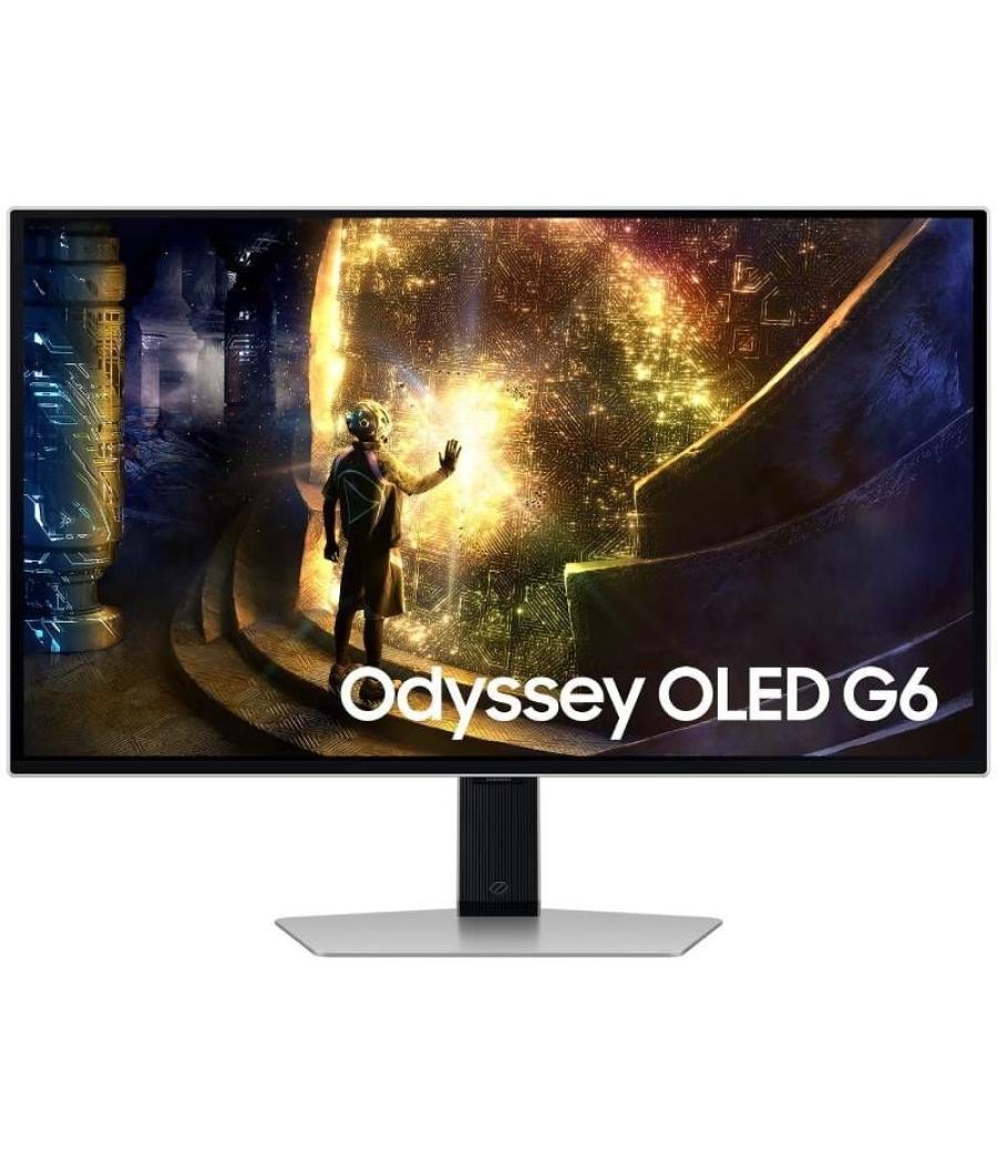 Smart monitor gaming curvo samsung oled odyssey g6 s27dg610su 27'/ qhd/ 0.03ms/ 240hz/ va/ regulable en altura/ smart tv/ plata