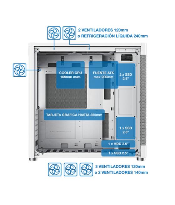 CoolBox COO-CHA-MP1-0 carcasa de ordenador Torre Blanco