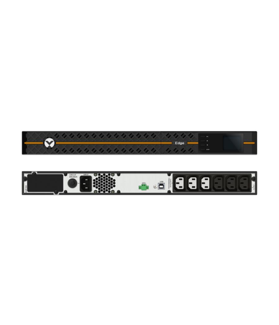 Vertiv Liebert SAI EDGE – SAI de montaje en rack line interactive 1U de 1000 VA 900 W 230 V, factor de potencia de 0,9