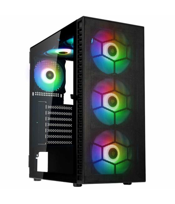 Caja semitorre atx observatory hf mesh a-rgb negro kolink