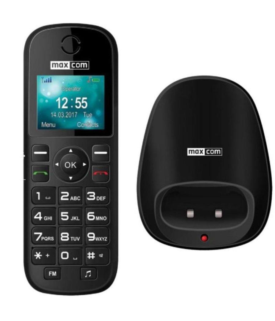 Teléfono inalámbrico maxcom mm35d/ negro