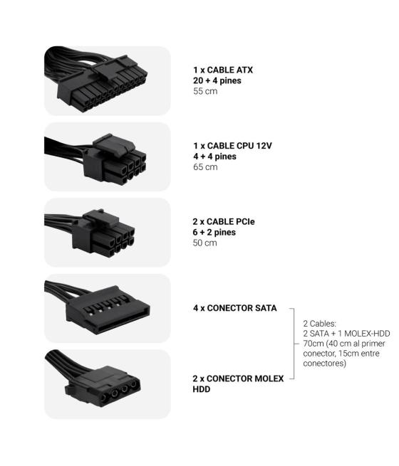 Fuente de alimentacion coolbox coolpower gaming atx 650w