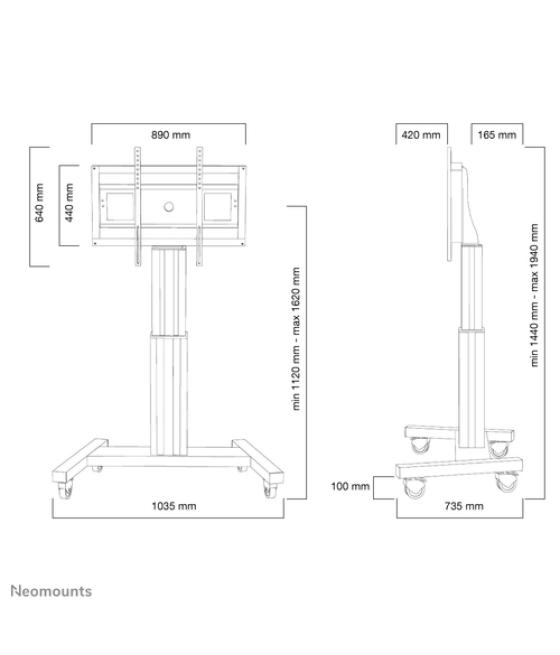 Neomounts Soporte de suelo móvil para TV