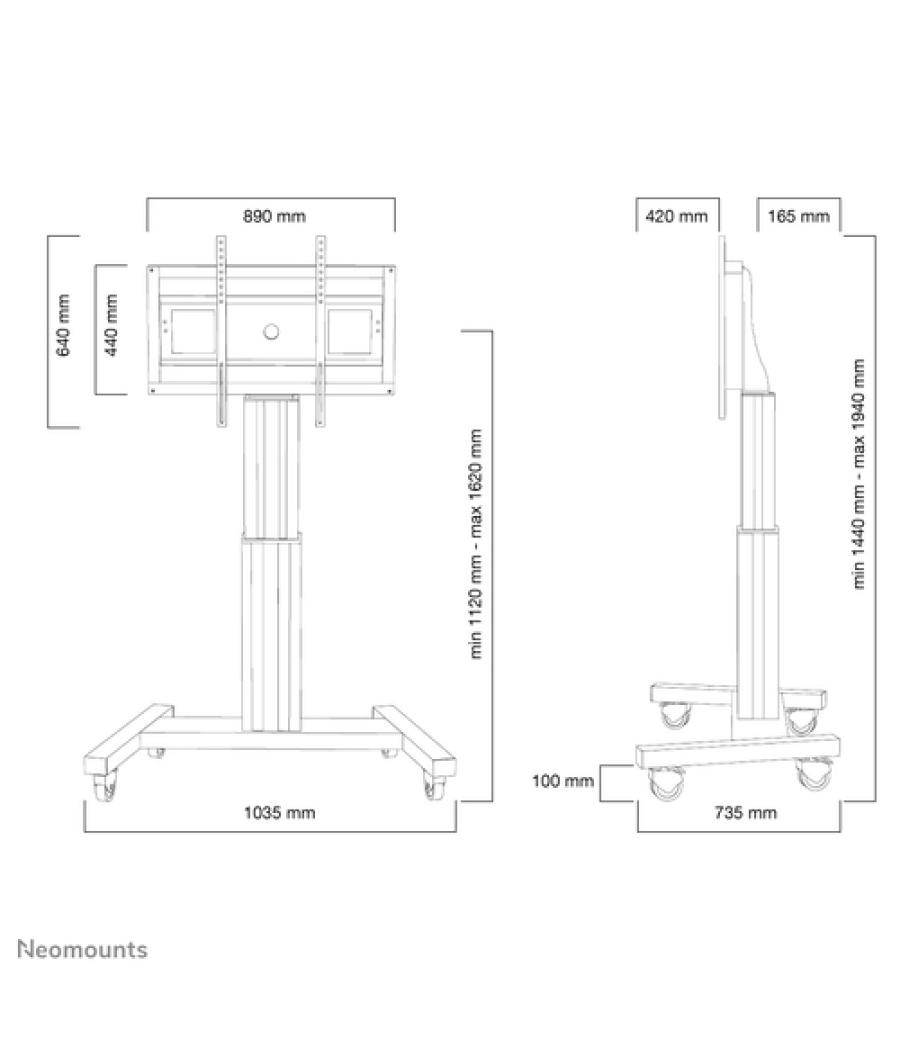 Neomounts Soporte de suelo móvil para TV