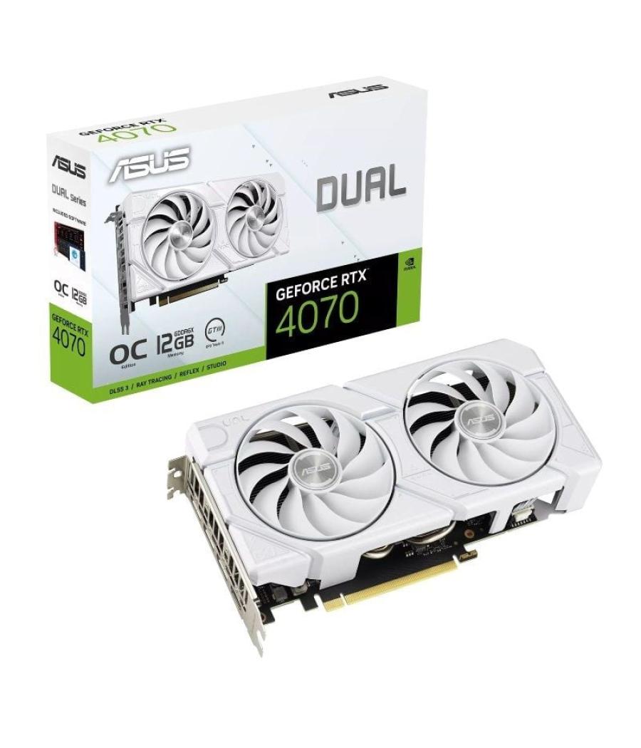 Tarjeta gráfica asus dual geforce rtx 4070 evo white oc edition/ 12gb gddr6x