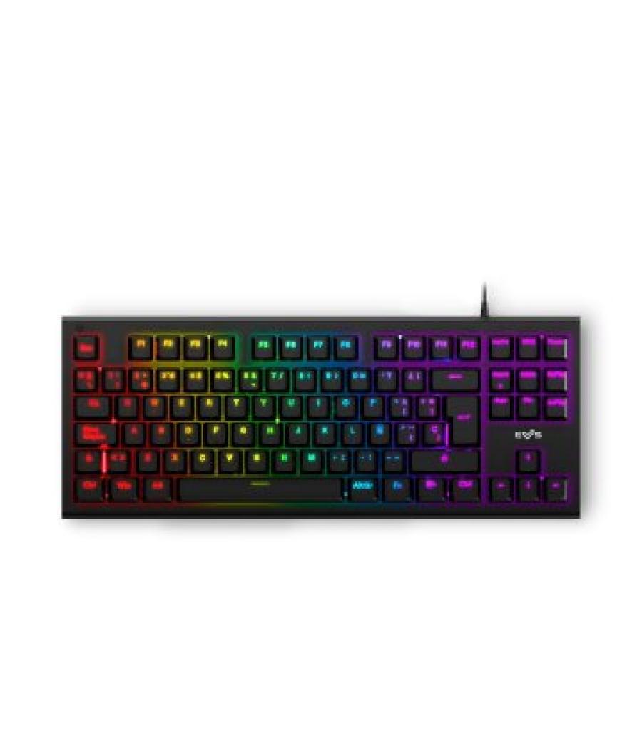 Teclado tkl gaming energy sistem esg k6 mechanik switches azules mecanicos anti ghosting retroiluminacion rgb