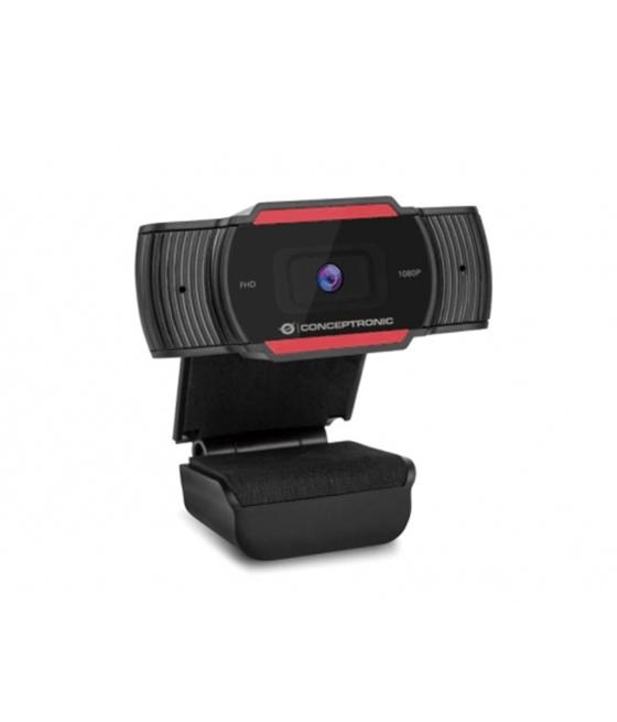 Webcam fhd conceptronic amdis04r - 1080p - usb - 30 fps - angulo vision 65º - foco fijo - microfono integrado