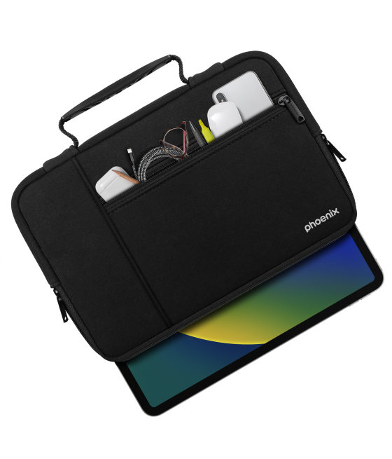 Maletin funda phoenix de neopreno para tablet o portátil 11pulgadas negra