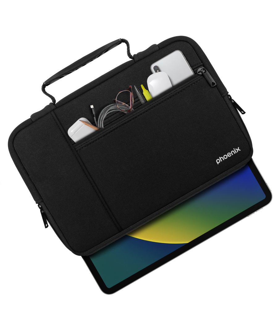 Maletin funda phoenix de neopreno para tablet o portátil 11pulgadas negra