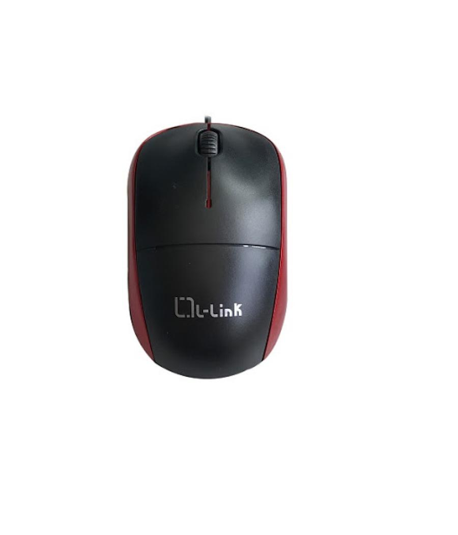 Raton optico usb l - link negro - rojo