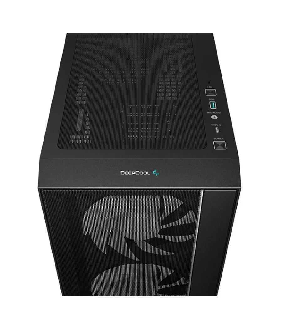 Caja ordenador gaming deepcool matrexx55 mesh v4 atx cristal templado negro