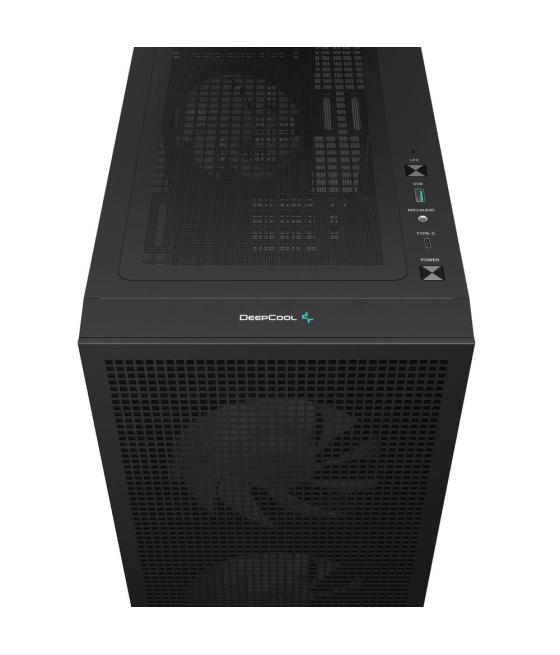 Caja ordenador gaming deepcool ch360 matx cristal templado negro