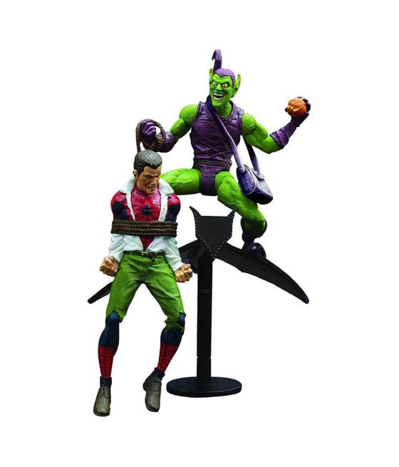 Figura diamond select toys marvel classic the amazing spider - man re - run green gobling vs spider - man 18cm