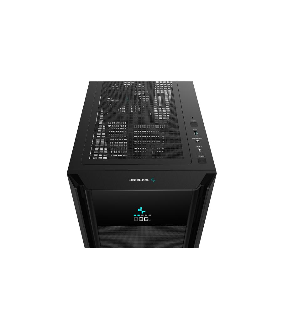 Caja gaming deepcool ch510 cristal templado usb 3.2 usb tipo c negra