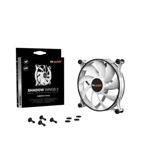 Ventilador 140x140 be quiet shadow wings 2 pwm white 900rpm - pwm