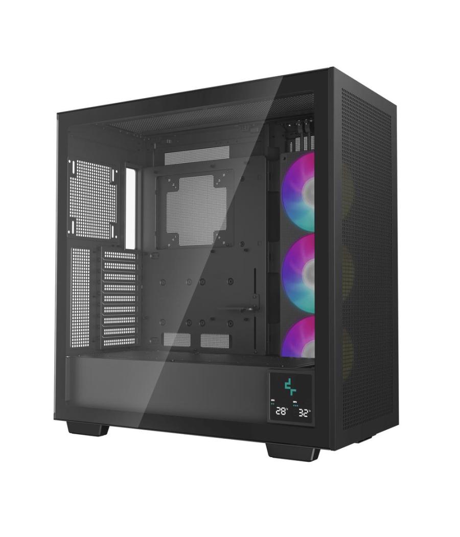 Caja ordenador gaming deepcool e - atx morpheus argb cristal templado negro