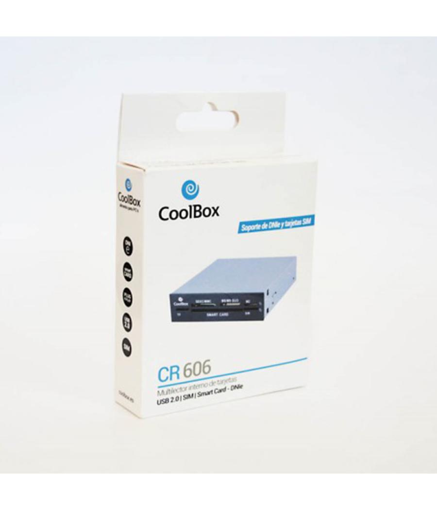 Lector tarjetas memoria y dni coolbox cr - 606 3.5'' interno