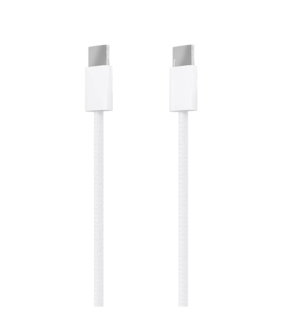 Cable aisens usb 2.0 3a 60w apple usb-c/m-usb-c/m blanco 1.0m