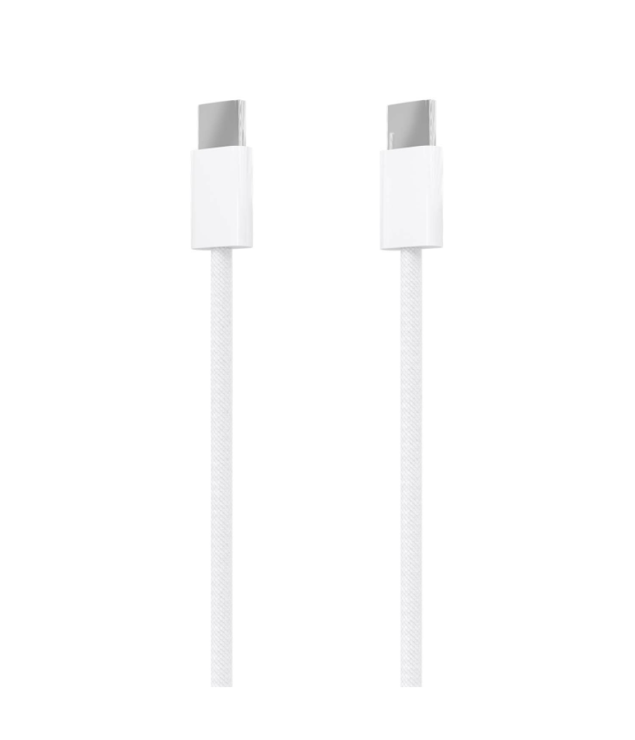 Cable aisens usb 2.0 3a 60w apple usb-c/m-usb-c/m blanco 1.0m