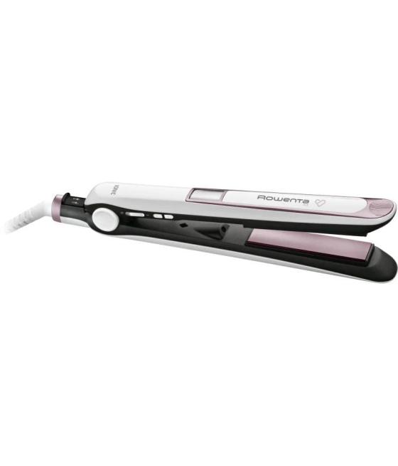 Plancha para el pelo rowenta premium care 7/7/ blanca y rosa