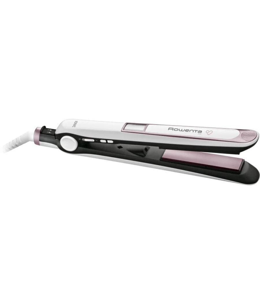 Plancha para el pelo rowenta premium care 7/7/ blanca y rosa