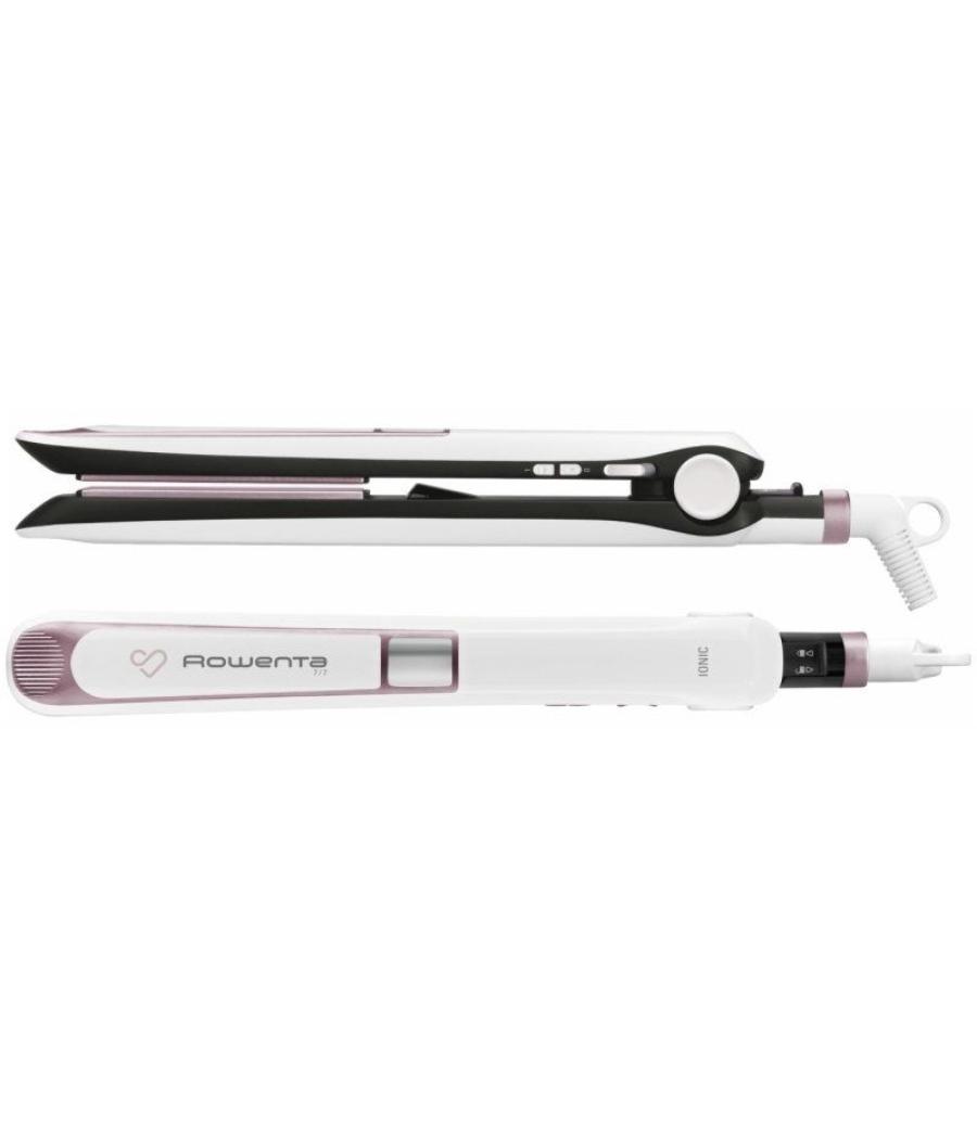 Plancha para el pelo rowenta premium care 7/7/ blanca y rosa