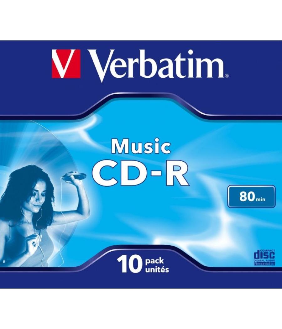 Cd-r verbatim music 16x/ caja-10uds