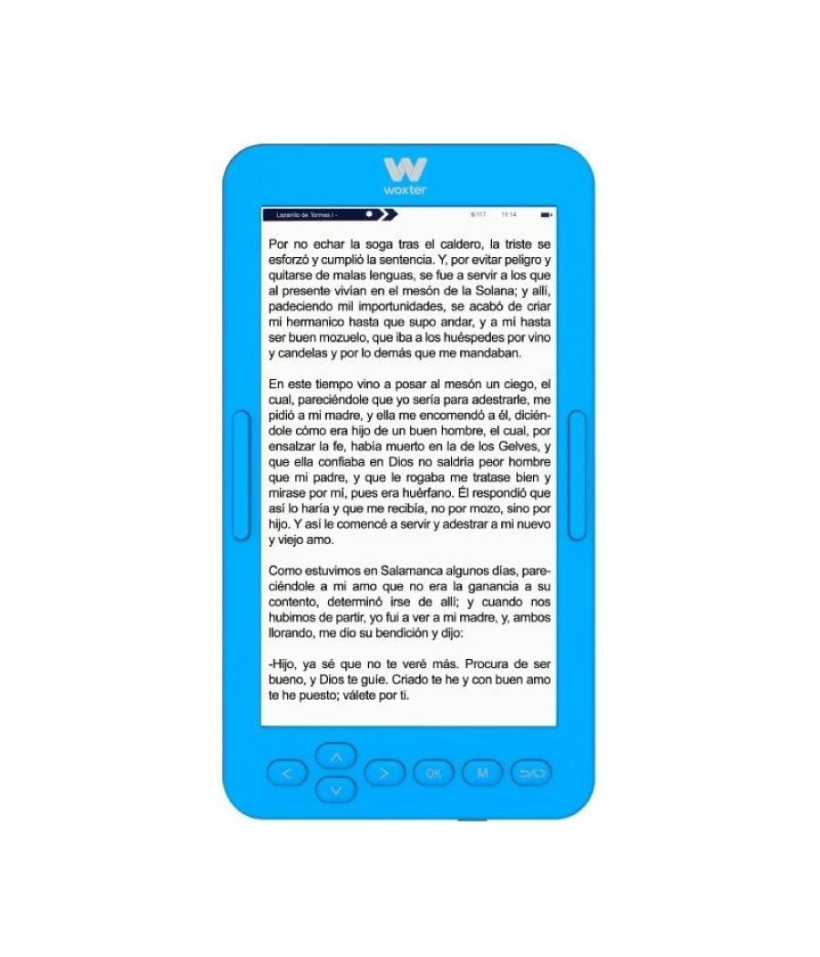 Libro electrónico ebook woxter scriba 195 s/ 4.7'/ tinta electrónica/ azul